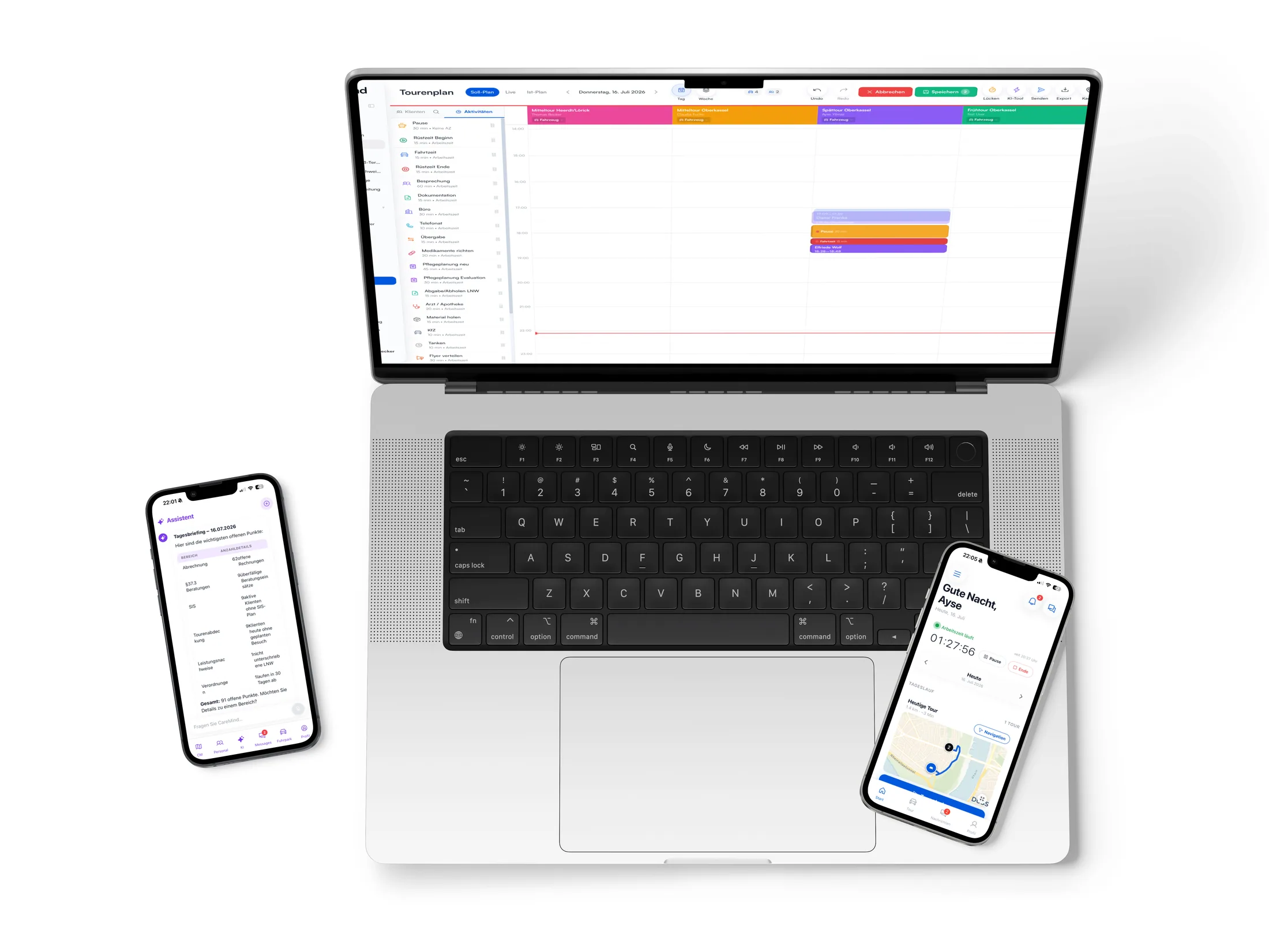 CM Ambulant auf MacBook und Smartphones