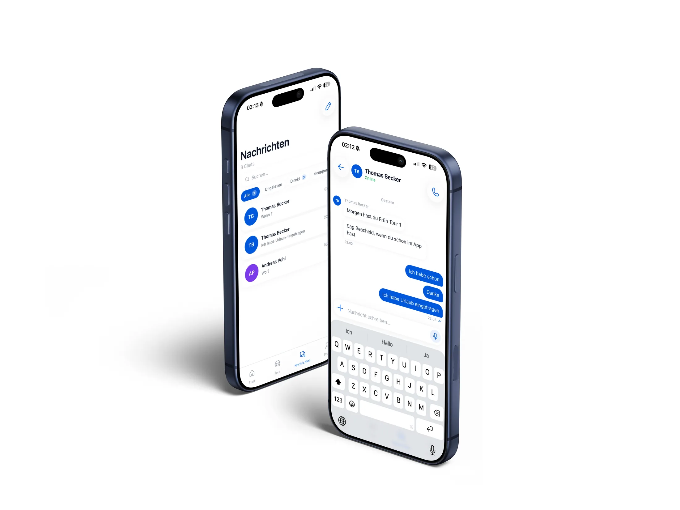 Team-Nachrichten in der mobilen App