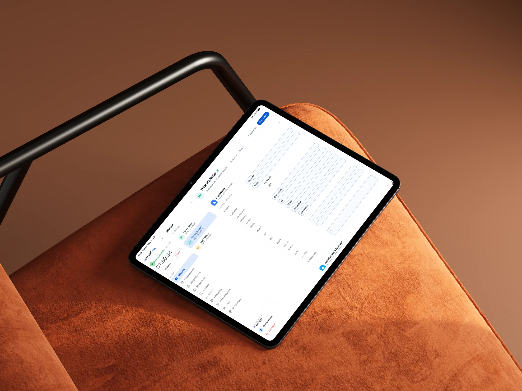 CM Ambulant Auswertung auf einem iPad
