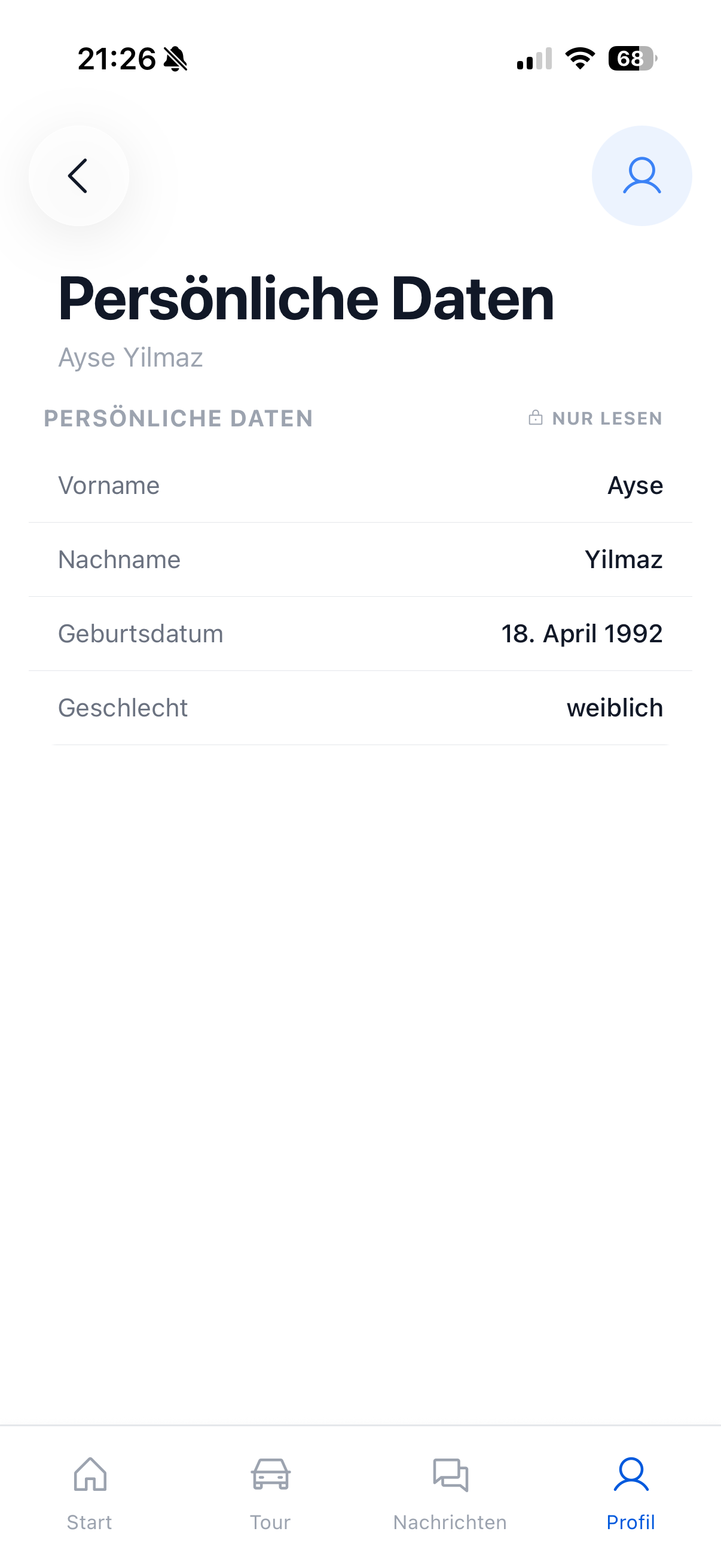 Stammdaten einsehen