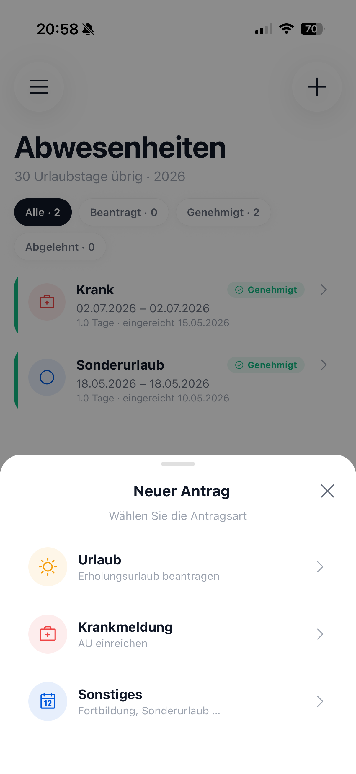 Urlaub & Abwesenheit
